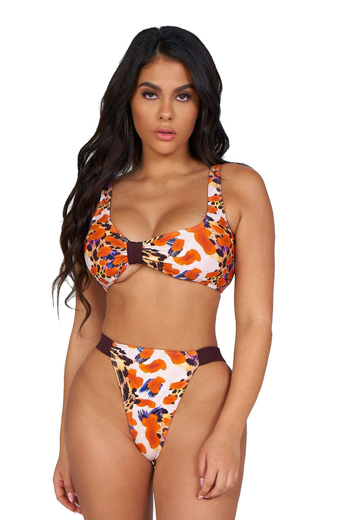 go wild bikini-orange multiprint - Icon