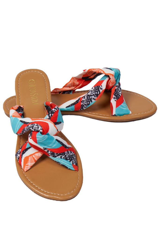 making moves sandals-red aztec print - Icon