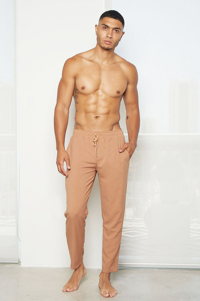 havana linen pants - brown - Icon