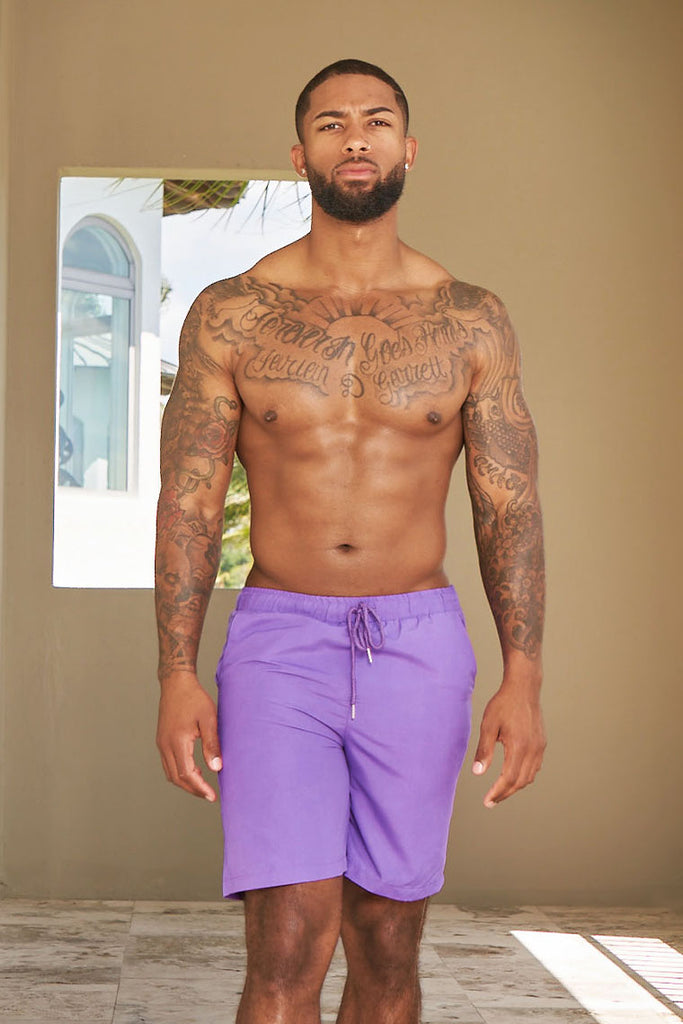 crew love beach shorts - purple - Icon