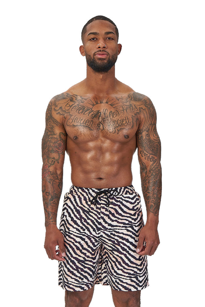 crew love beach shorts-multicolor zebra print - Icon