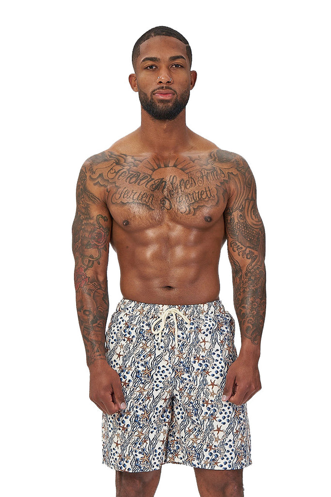 crew love beach shorts-starfish print - Icon