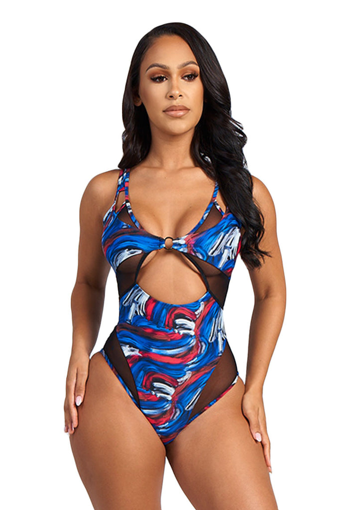 Malibu swimsuit-Black print - Icon