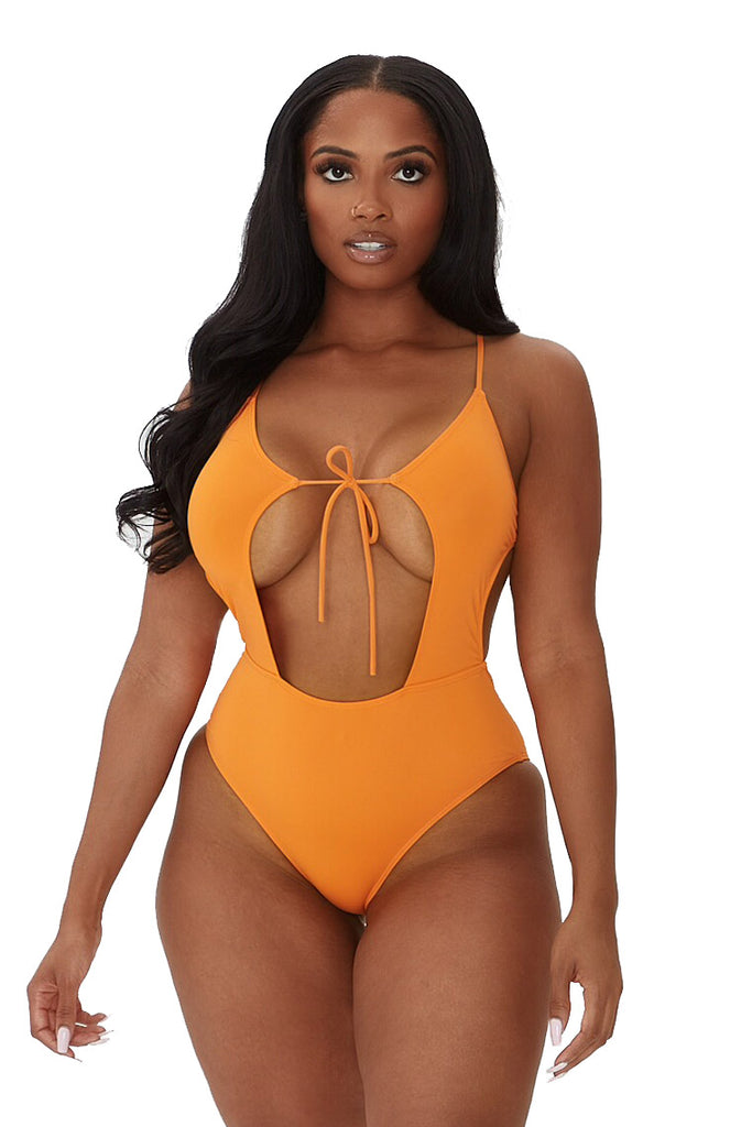 closing in swimsuit-orange - Icon