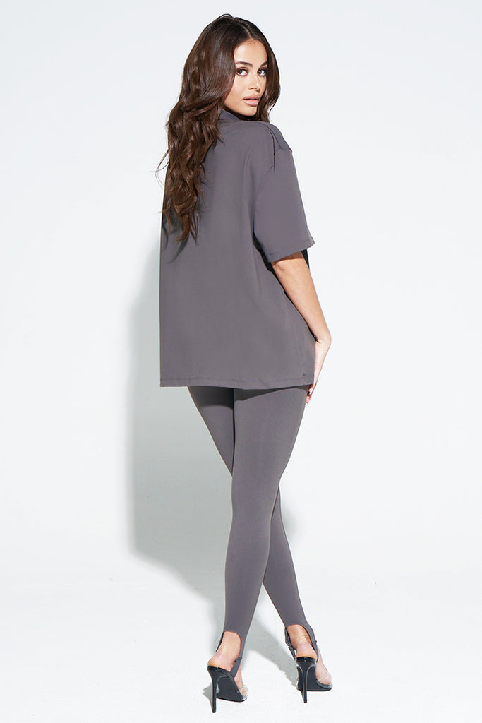 OVERSIZED OB SIGNATURE SHIRT-DARK GREY - Icon Swim