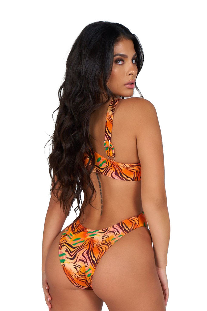 305 monokini-orange zebra print - Icon