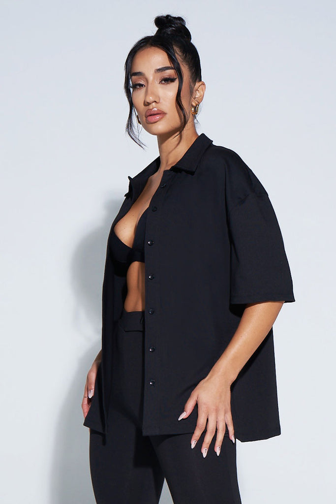 OVERSIZED OB SIGNATURE SHIRT-BLACK - Icon Swim