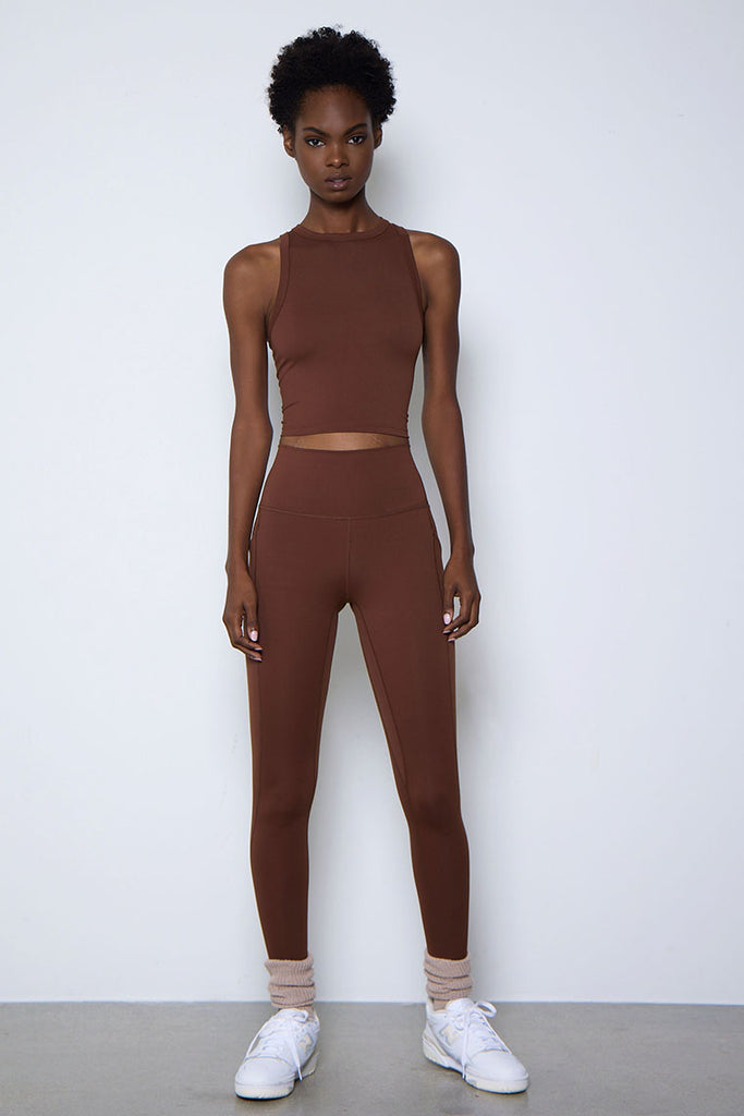 ESSENTIAL LEGGINGS-CHOCOLATE - Icon Swim