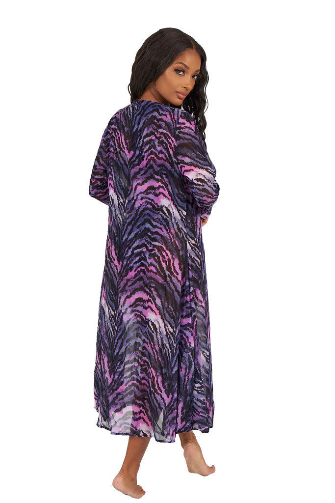 curtain call coverup-purple print - Icon