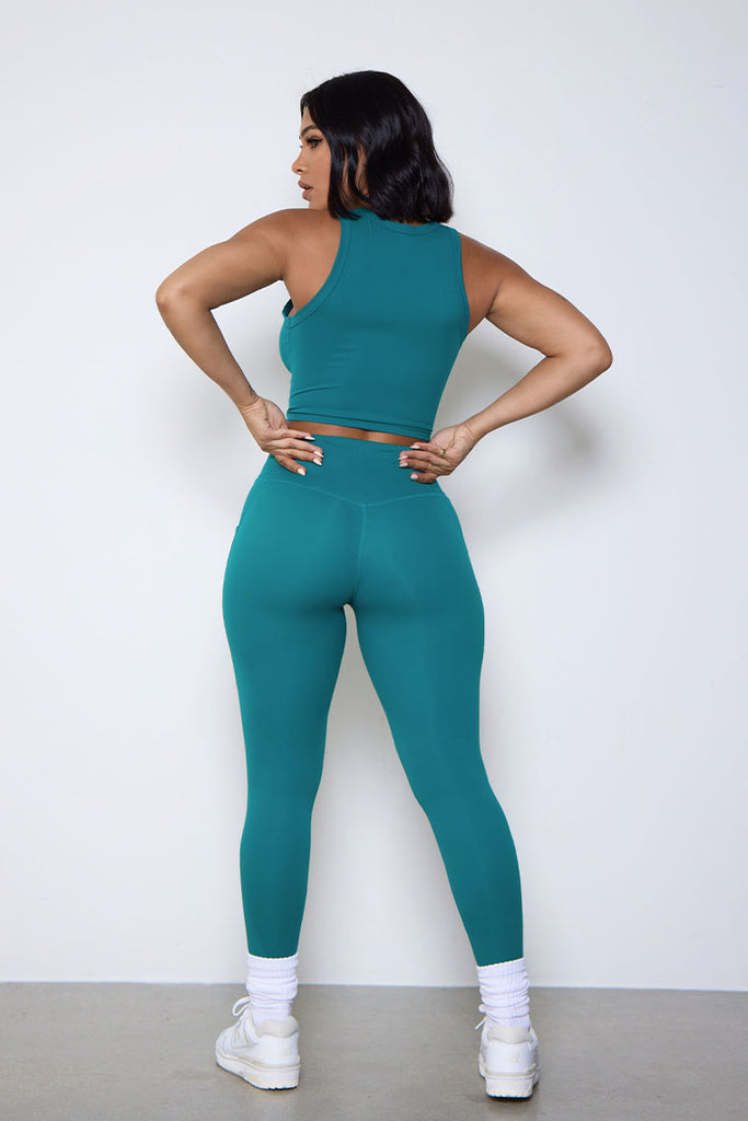 ESSENTIAL LEGGINGS-GREEN - Icon Swim