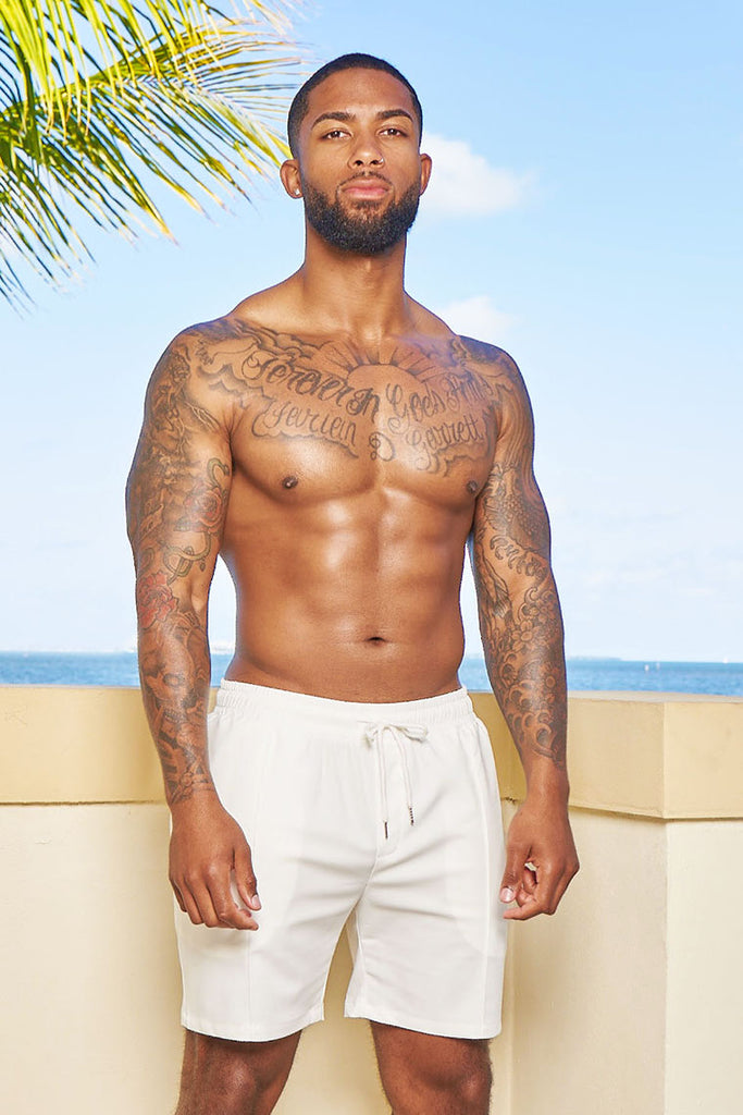 fresno linen shorts - white - Icon