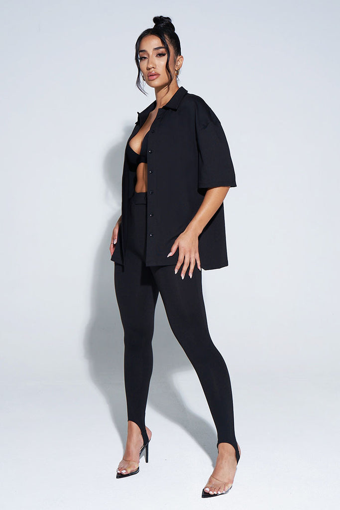 OVERSIZED OB SIGNATURE SHIRT-BLACK - Icon Swim