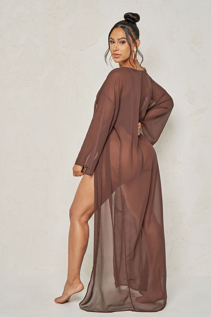festival vibes coverup - chocolate - Icon