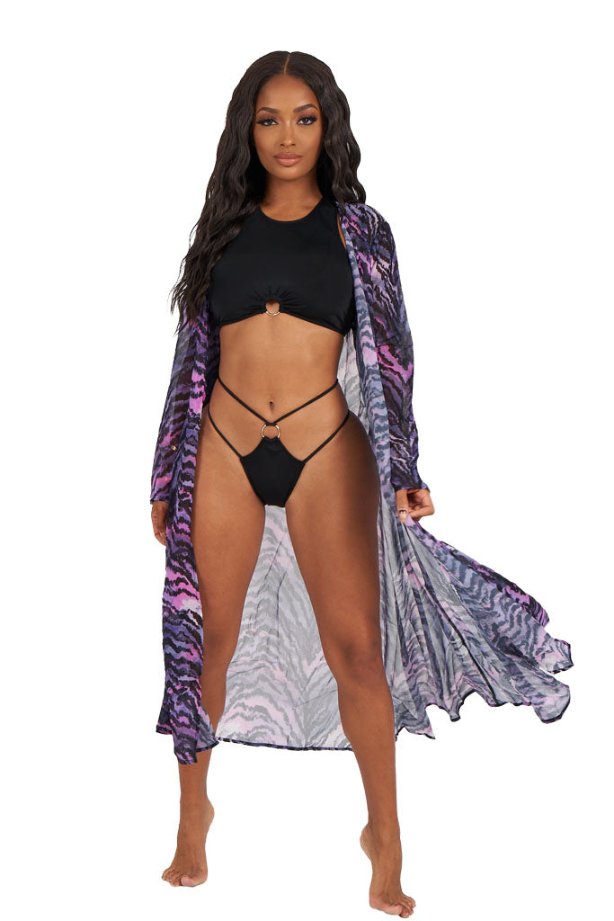 curtain call coverup-purple print - Icon