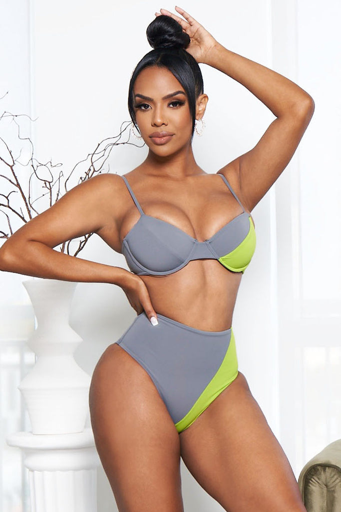 sail the ocean bikini - green multicolor - Icon