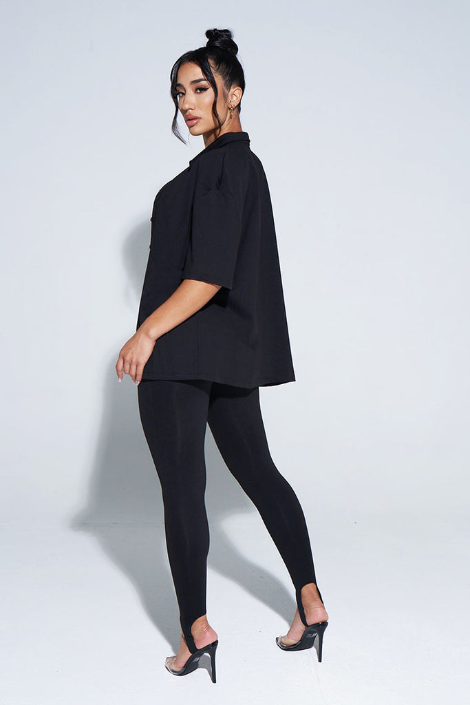 OVERSIZED OB SIGNATURE SHIRT-BLACK - Icon Swim