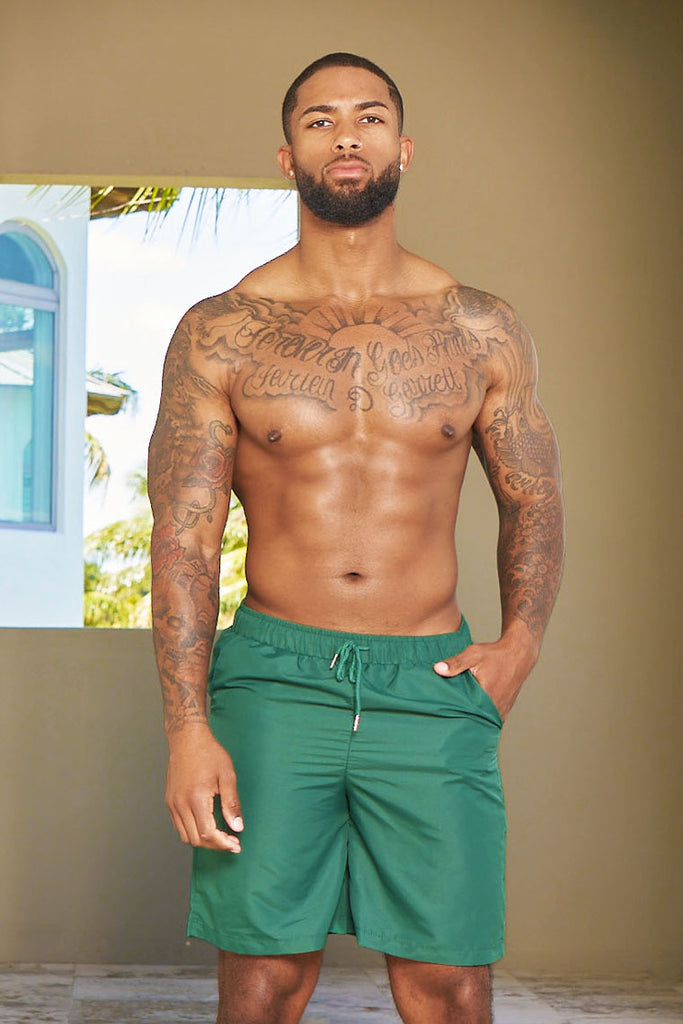 crew love beach shorts - green - Icon