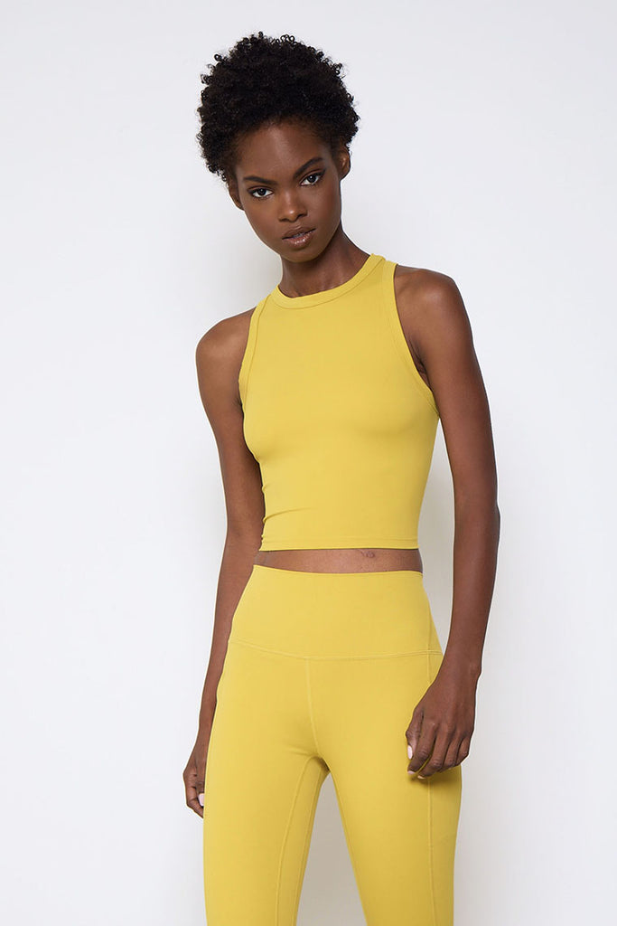 ESSENTIAL CREWNECK CROP-CITRON - Icon Swim