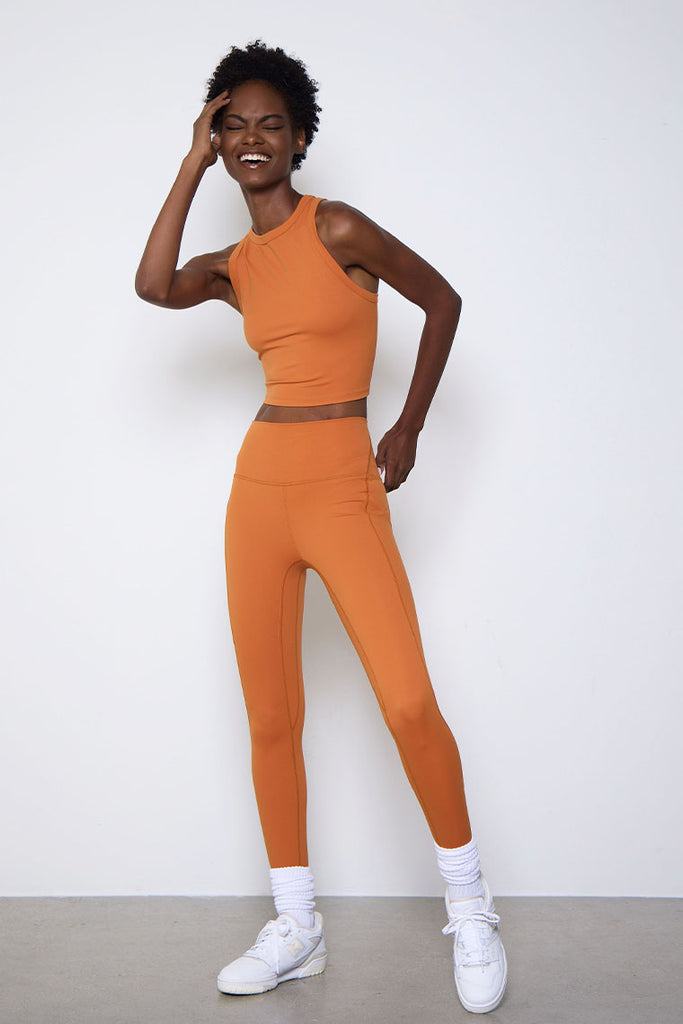 ESSENTIAL LEGGINGS-RUST ORANGE - Icon Swim