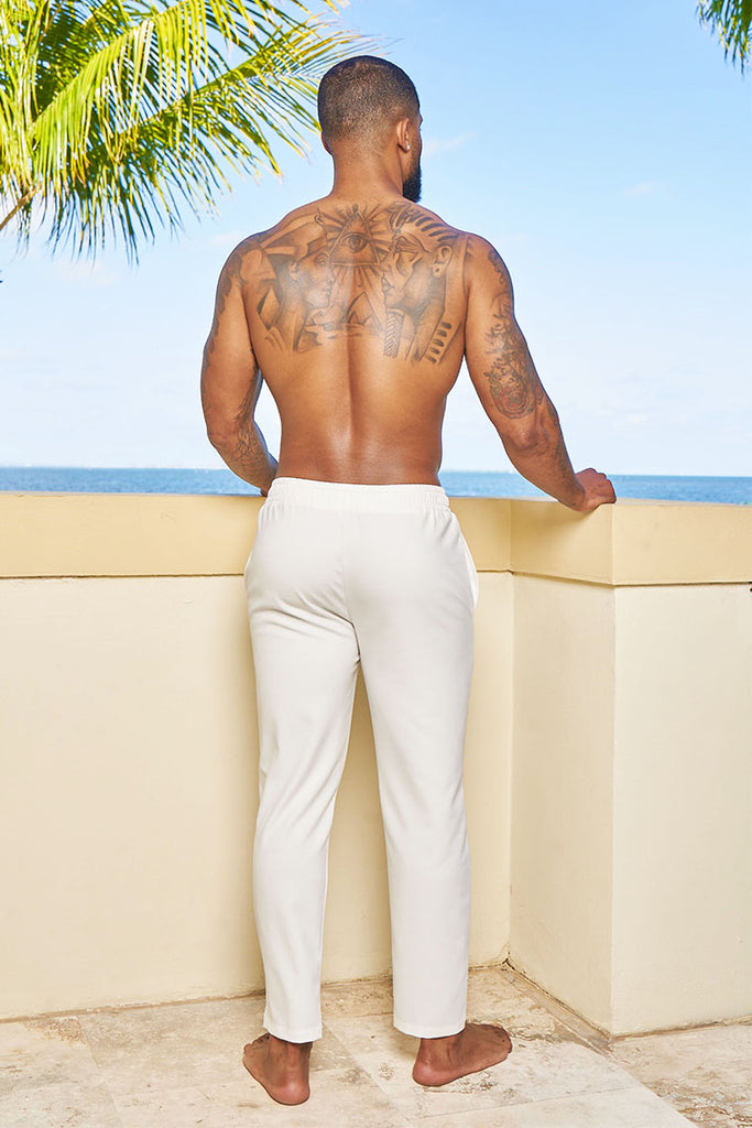 havana linen pants - white - Icon