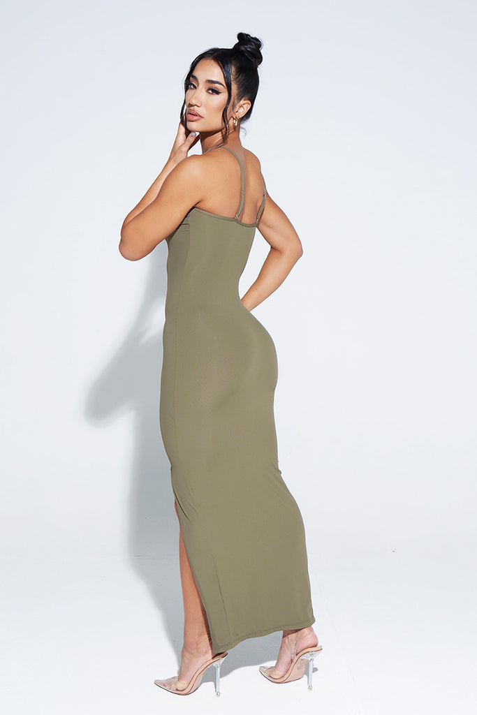 THE OB SLIT MAXI-OLIVE - Icon Swim