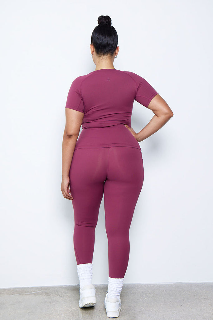 ESSENTIAL LEGGINGS-RED WINE - Icon Swim