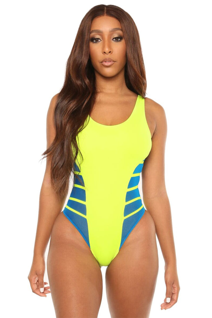 no strings attached swimsuit-neon yellow - Icon