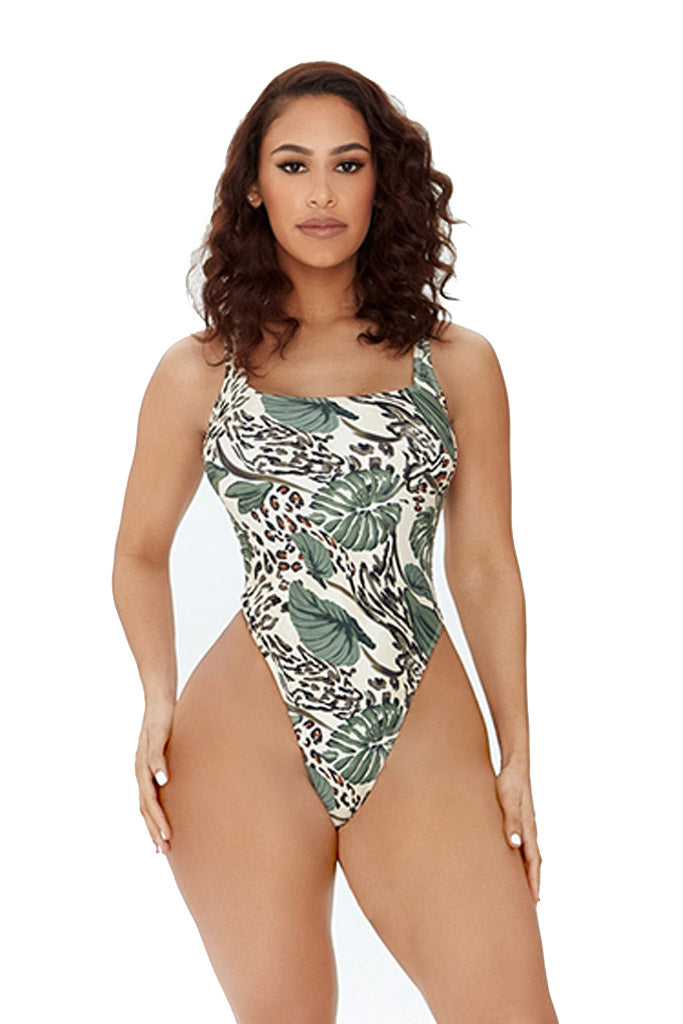 bold and bad swimsuit-safari print - Icon