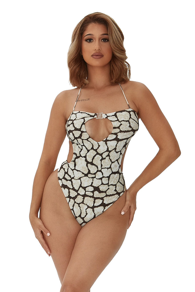 unapologetic swimsuit-giraffe print - Icon