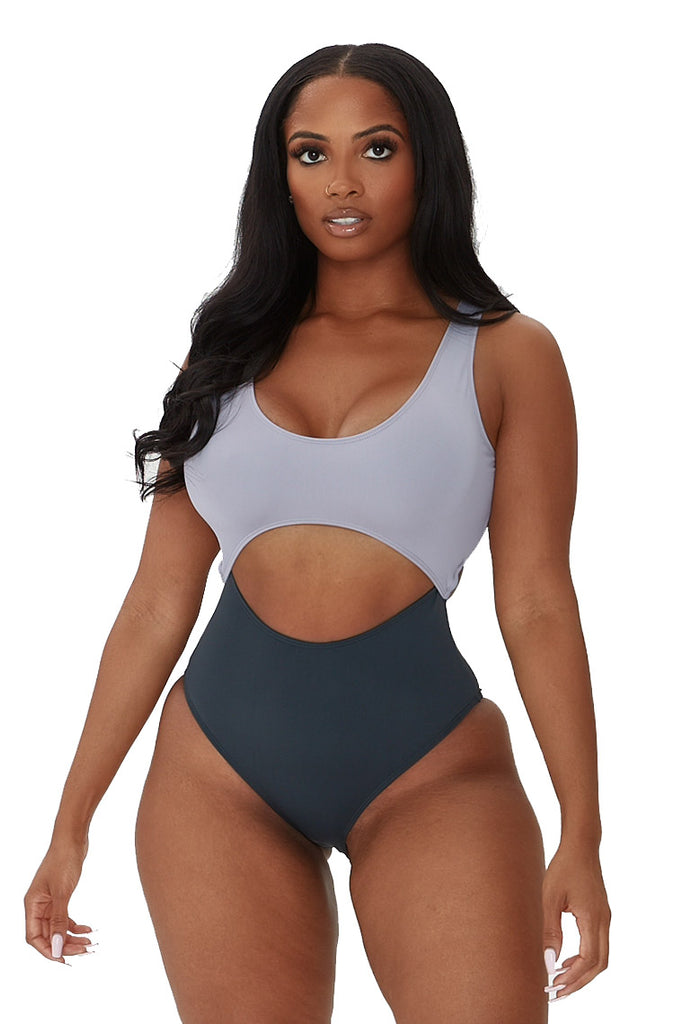 work it out swimsuit-grey - Icon